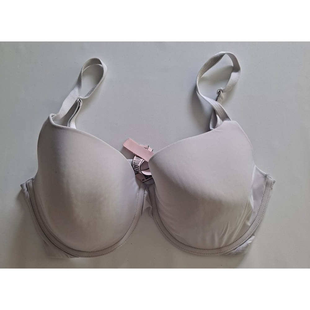 Victoria's Secret White 34DD T-Shirt Perfect Shape Push Up Bra RN54867